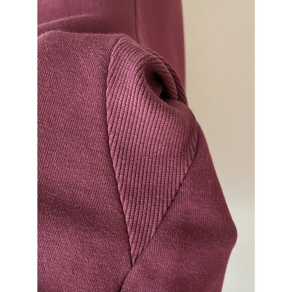 Lole Men’s Burgundy Sweatshirt Size Large Pullover Sweater Ribbed Trim - Picture 4 of 7